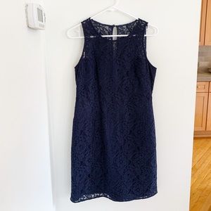 JCrew navy lace dress